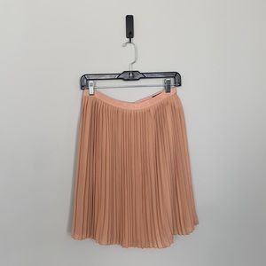 J.Crew Blush Pleated Midi Skirt